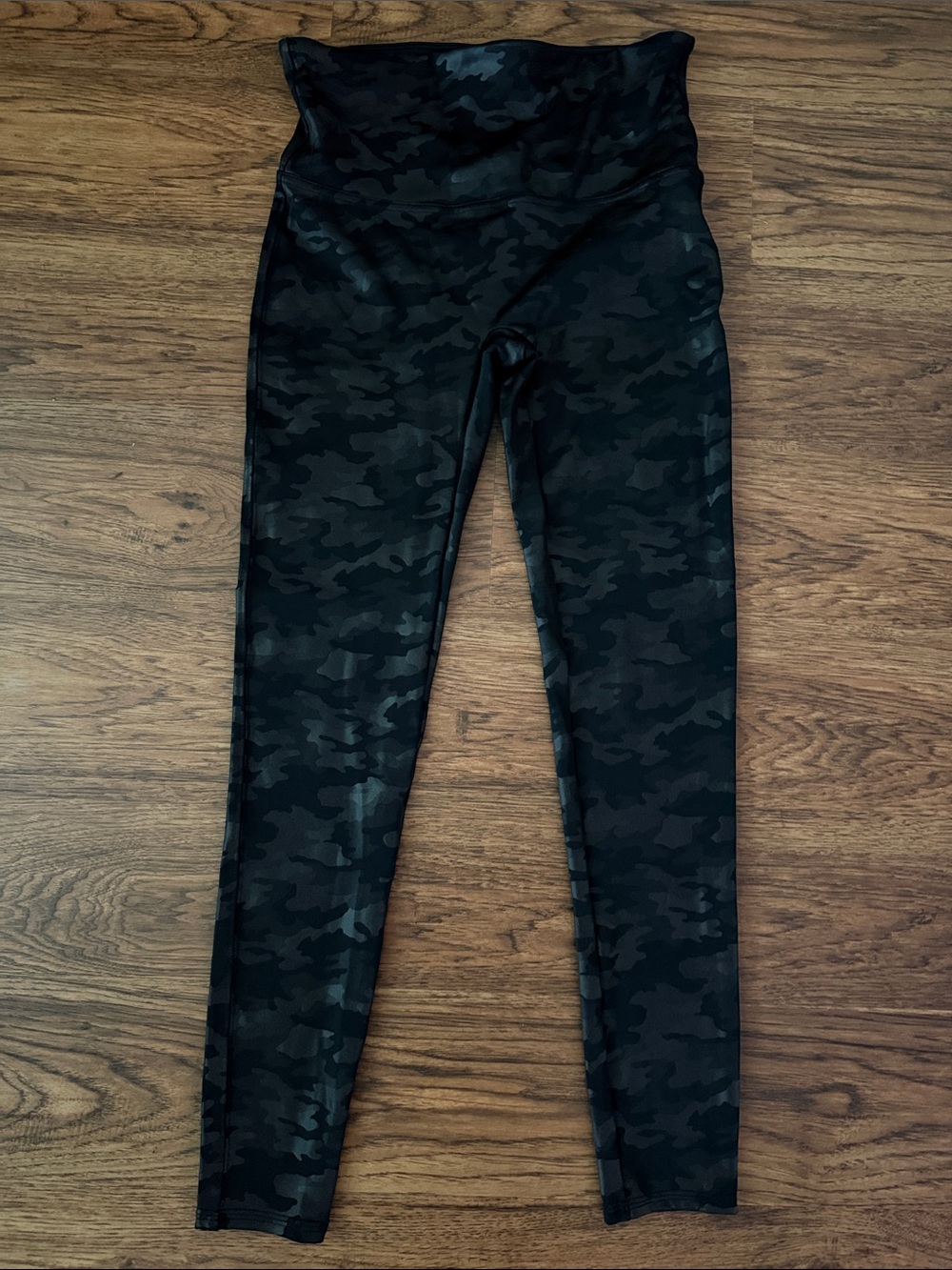 High-Waist Black Camo Spanx Leggings